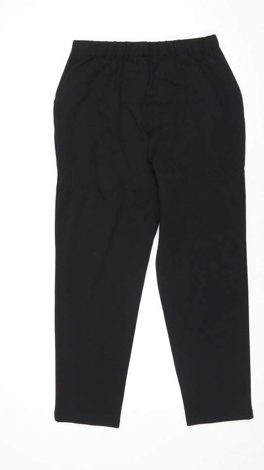 Womens UK Size 10 ASOS Regular Fit Carrot Black Trousers