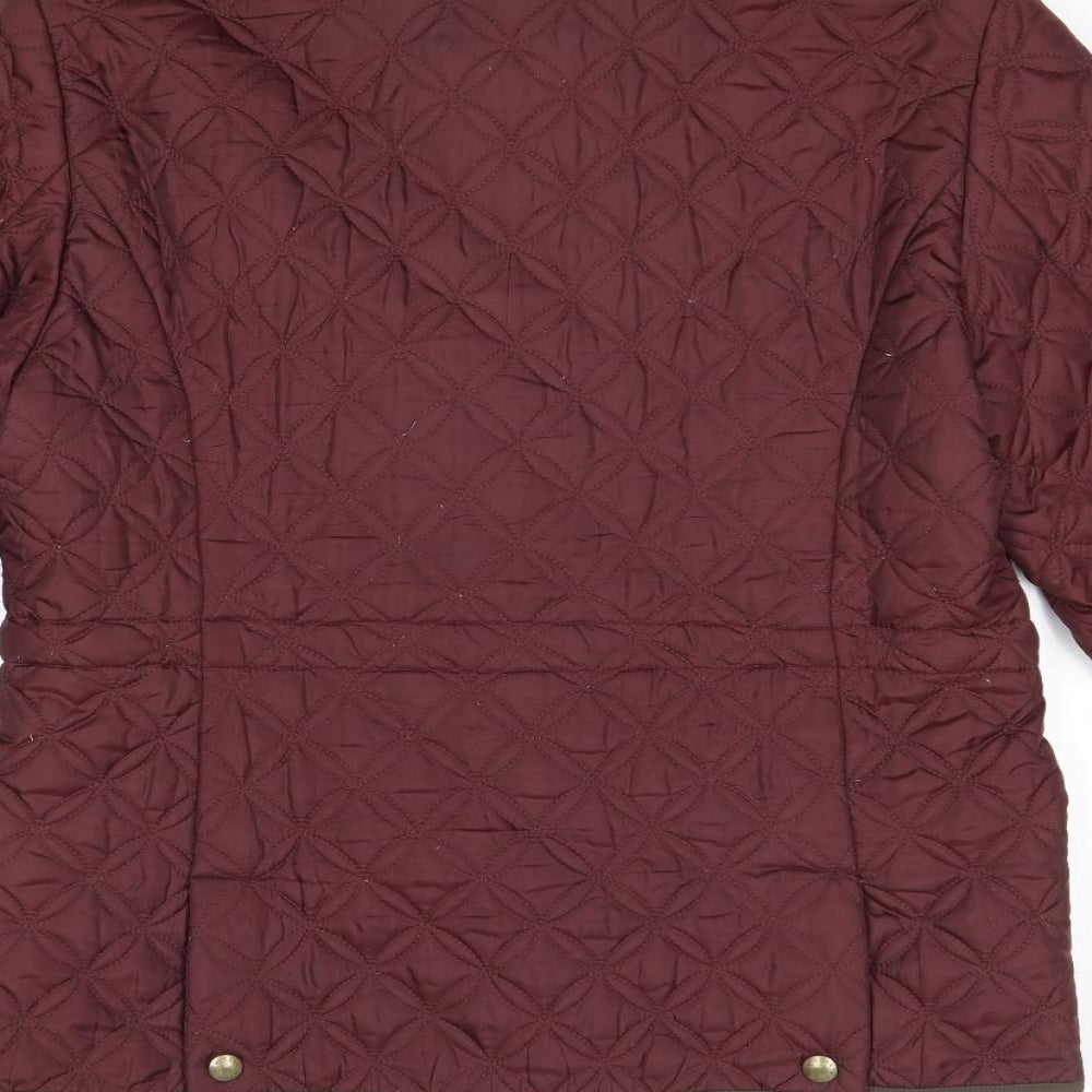 Andrew Marc Womens Purple Quilted Jacket Size M Snap