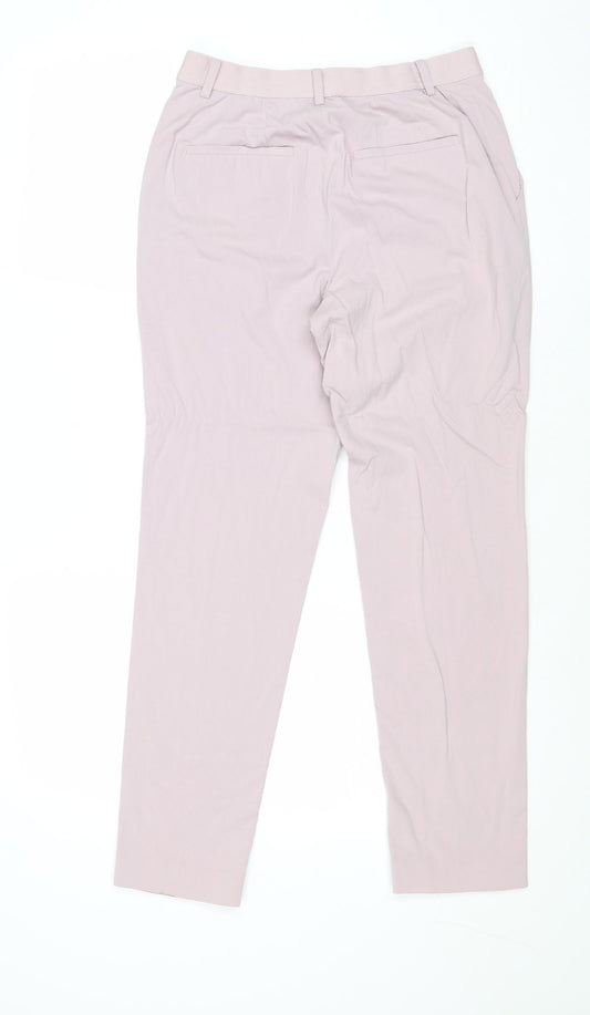 Womens UK Size S Uniqlo Regular Fit Purple Trousers