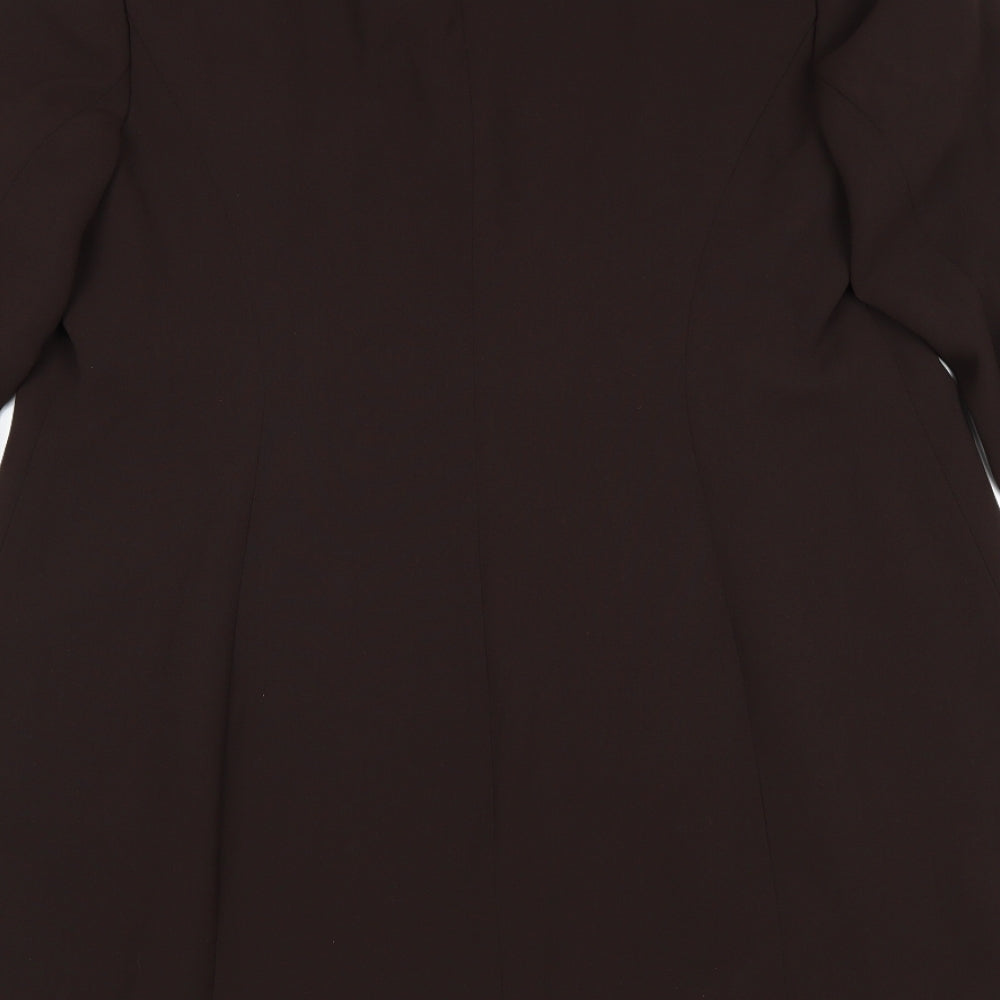 ELVI Womens Brown Overcoat Coat Size 16 Button