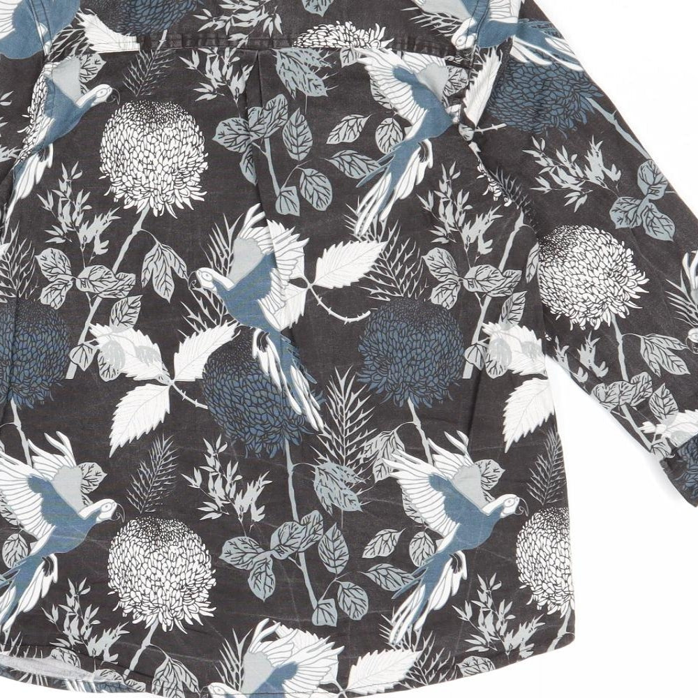 Almatrichi Boys Multicoloured Geometric Cotton Basic Button-Up Size 10 Years Collared Button