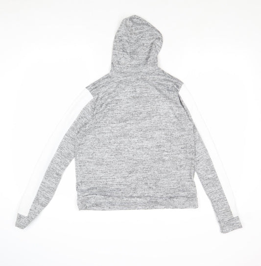 Boohoo Womens Grey Geometric Polyester Pullover Sweatshirt Size 12 Pullover