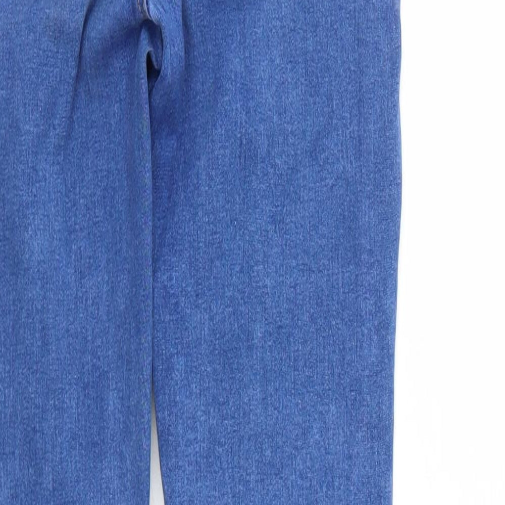 New Look Womens Blue Cotton Skinny Jeans Size 6 Regular Zip