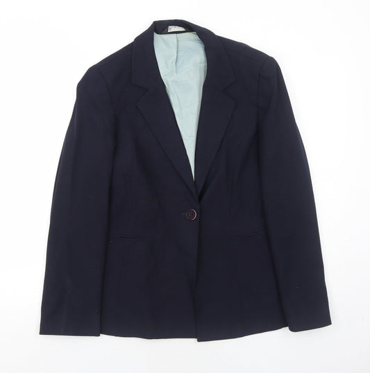 Womens UK Size 14 BHS Regular Blue Suit Jacket