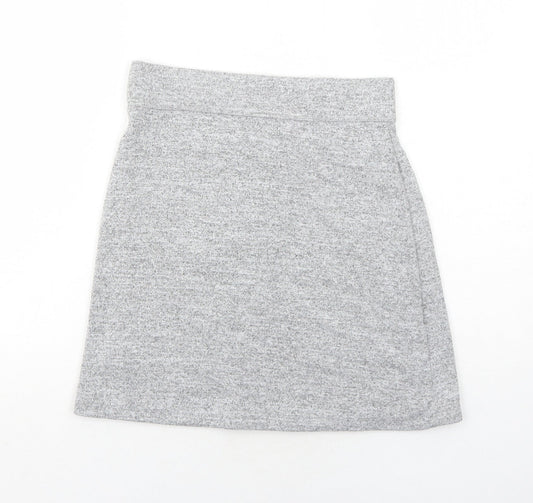 Gap Womens Grey Polyester A-Line Skirt Size 2XS
