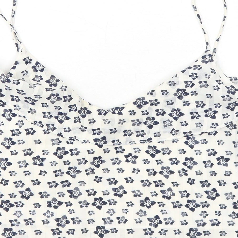 Womens UK Size 14 Topshop White Camisole Tank