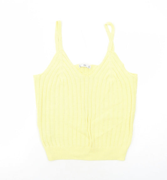 Womens UK Size L Mango Yellow Basic Tank