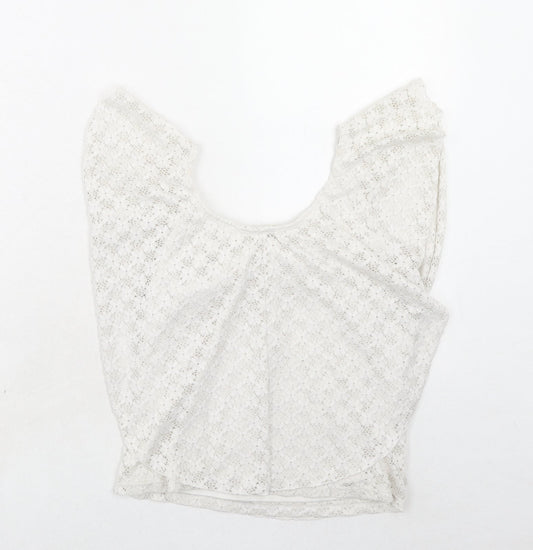 Womens UK Size 8 River Island White Basic Blouse