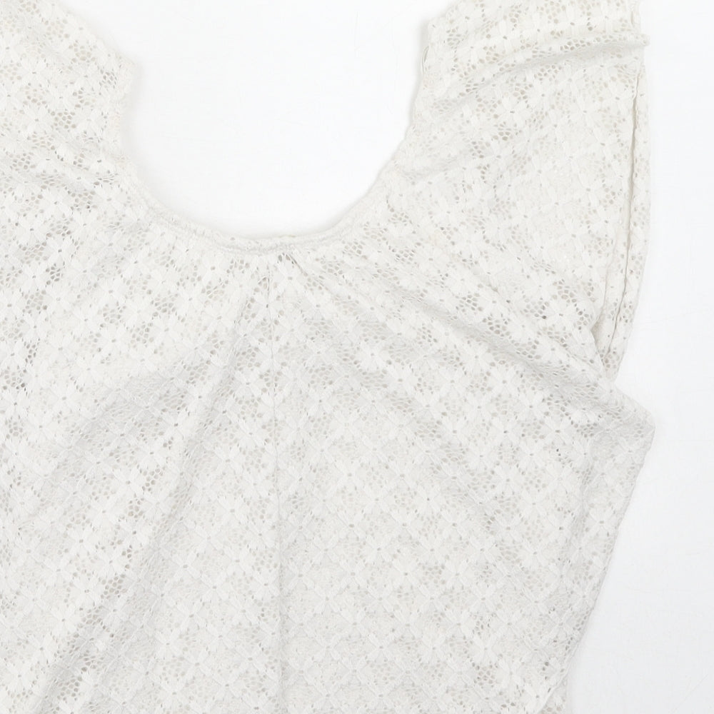 Womens UK Size 8 River Island White Basic Blouse