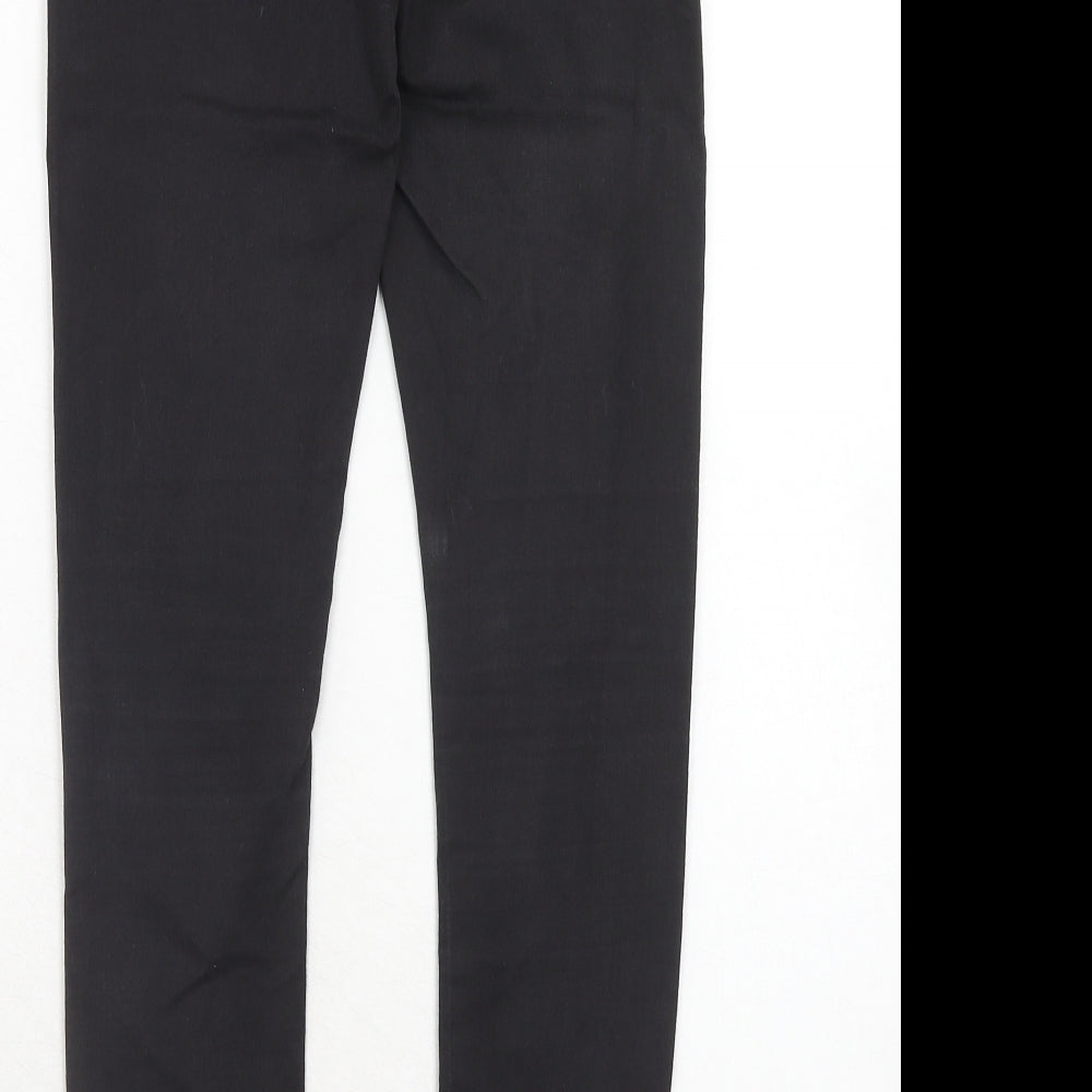Topshop Womens Black Cotton Skinny Jeans Size 26 in L30 in Regular Zip
