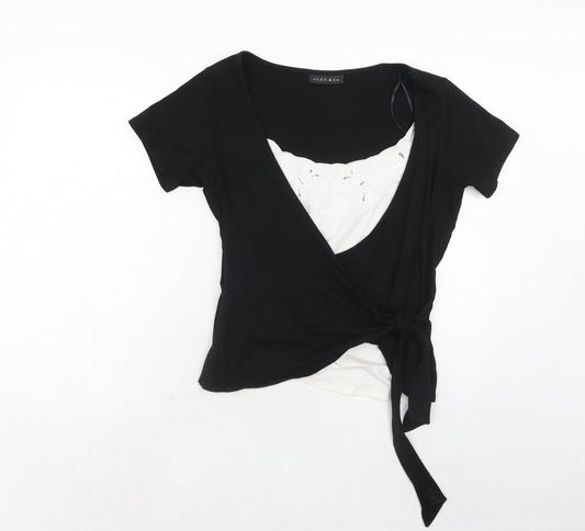 Womens UK Size 16 Alex & Co. Black Basic Blouse