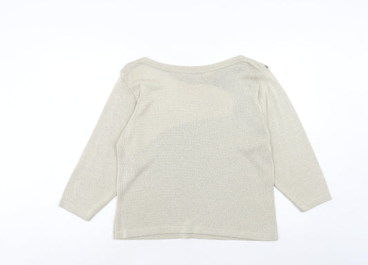 Womens UK Size L Alexara Beige Pullover Jumper