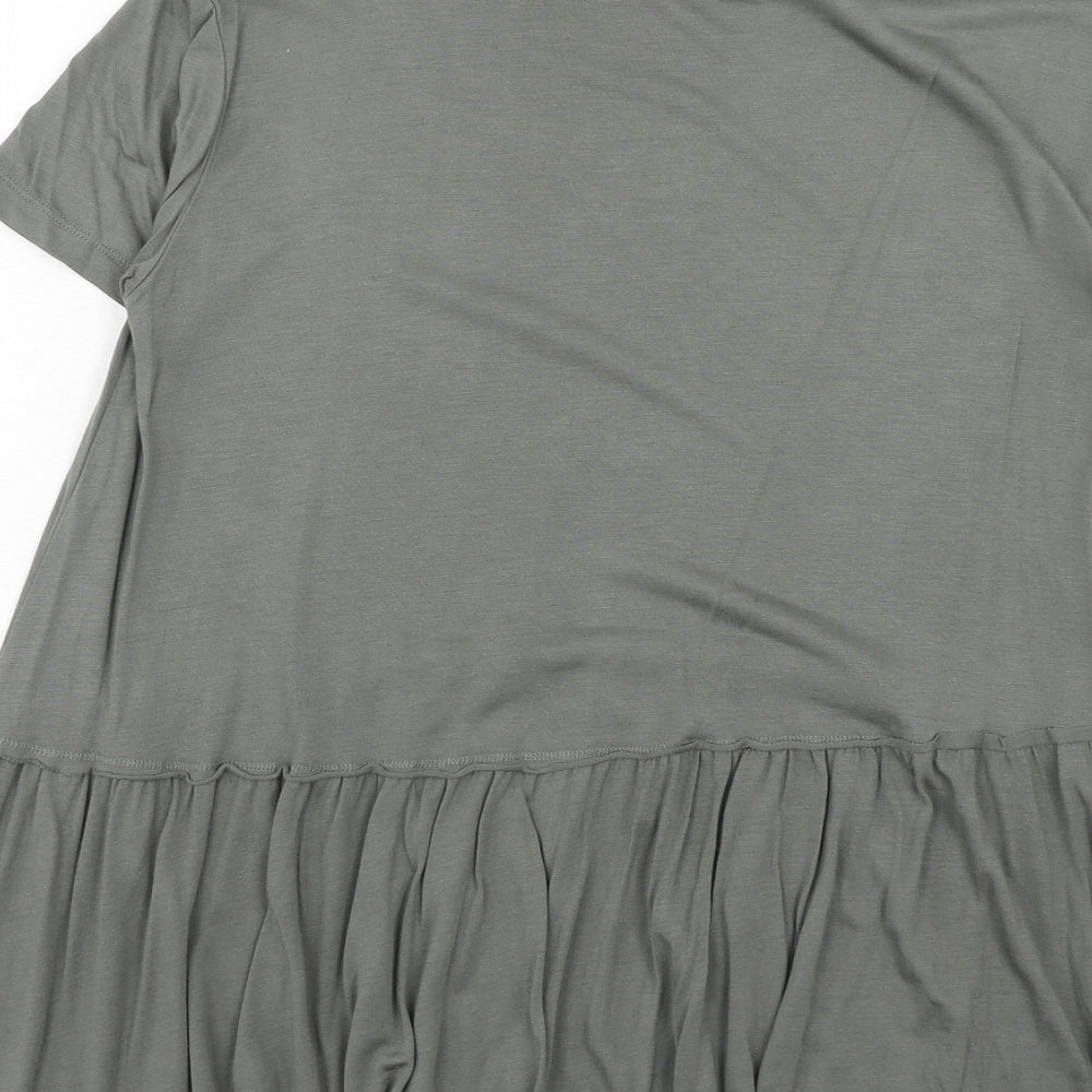 BDG Womens Green Modal Basic T-Shirt Size S Boat Neck