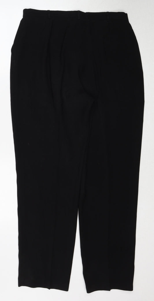 Bianca Womens Black Polyester Trousers Size 14 Regular Zip