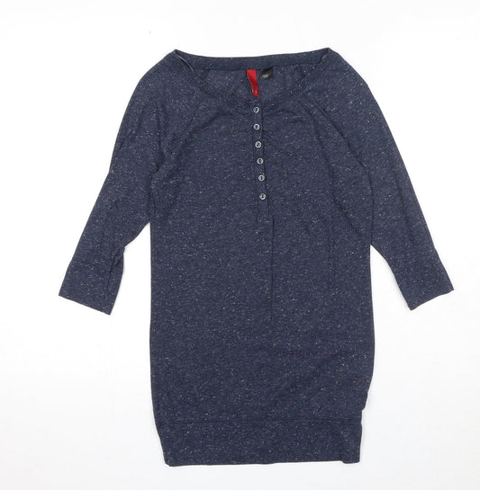 Womens UK Size 8 Divided by H&M Blue Basic Blouse