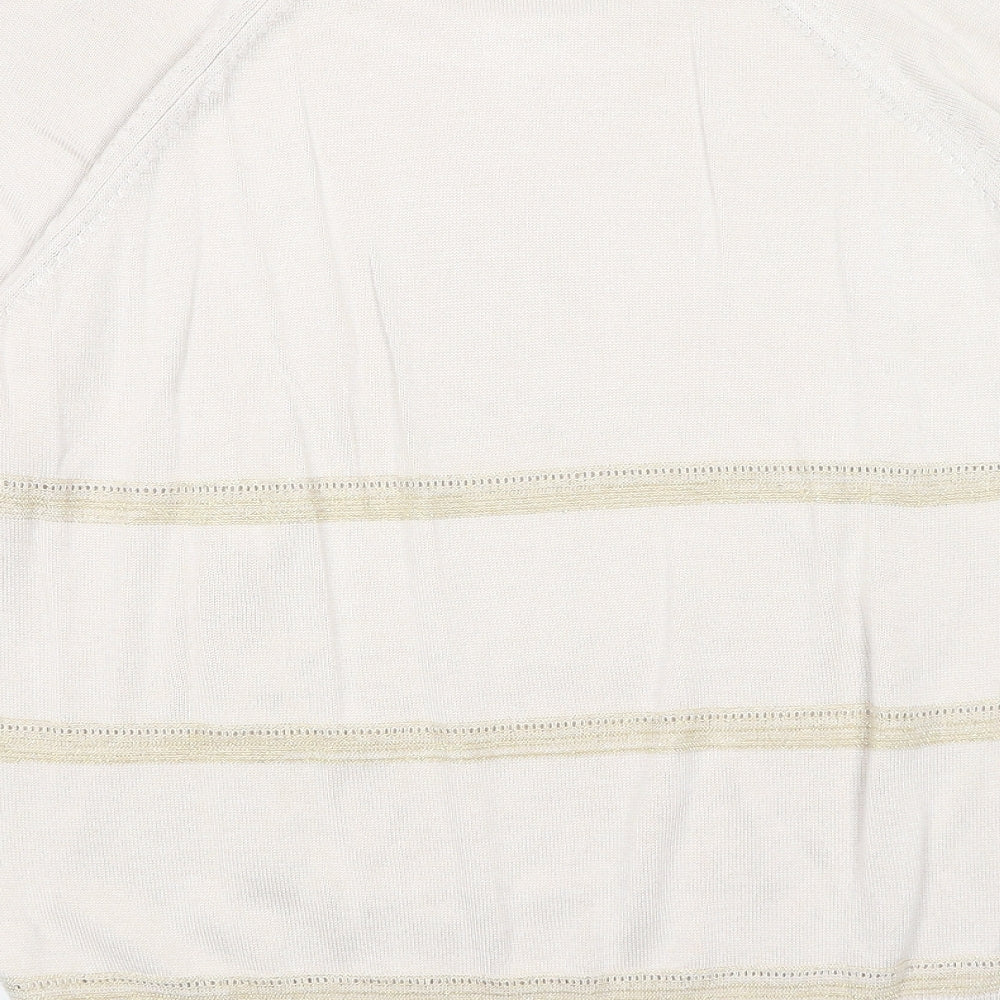 Autograph Womens Beige Round Neck Acrylic Pullover Jumper Size 12