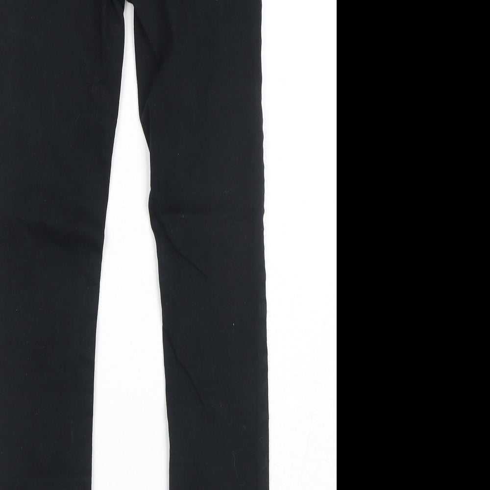 NEXT Girls Black Cotton Skinny Jeans Size 9 Years Regular Pullover