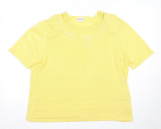 Womens UK Size XL Roman Yellow Pullover Jumper