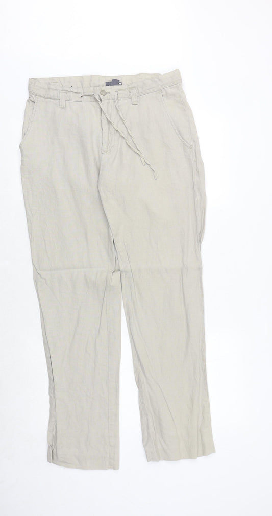 Womens UK Size 20 H&M Regular Fit Beige Trousers