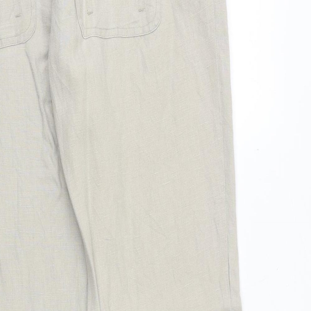 Womens UK Size 20 H&M Regular Fit Beige Trousers