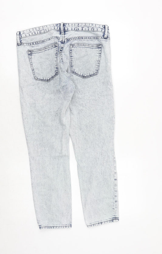 Gap Womens Blue Cotton Straight Jeans Size 32 in Regular Zip