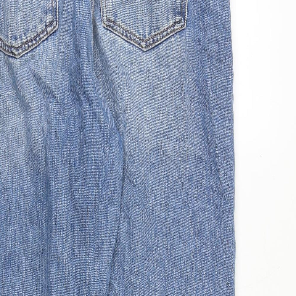ASOS Womens Blue Cotton Straight Jeans Size 30 in Regular Zip