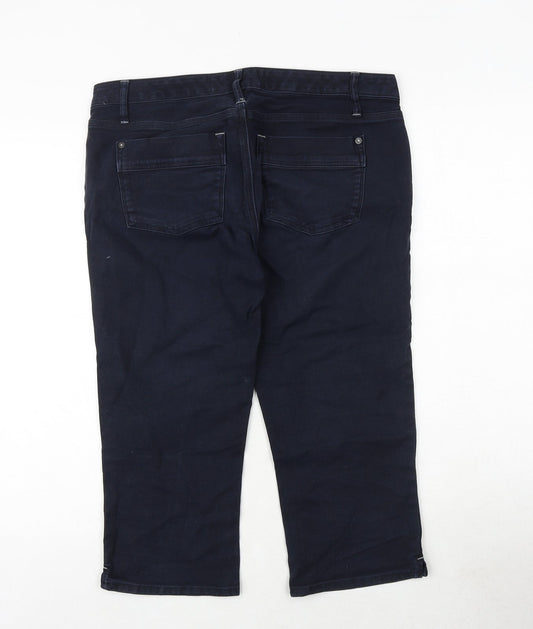 Gap Womens Blue Cotton Straight Jeans Size 34 in Regular Zip