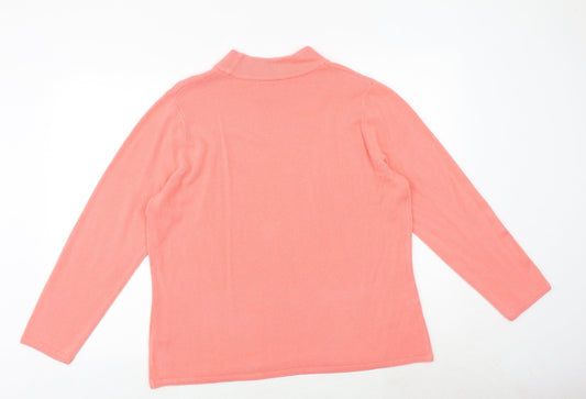 Womens UK Size L Bonmarché Pink Pullover Jumper