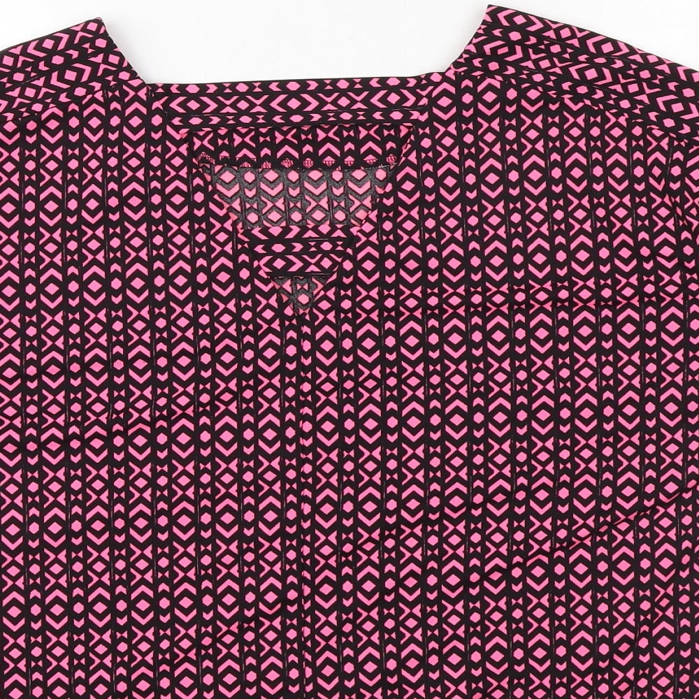 Womens UK Size 12 NEXT Pink Basic Blouse