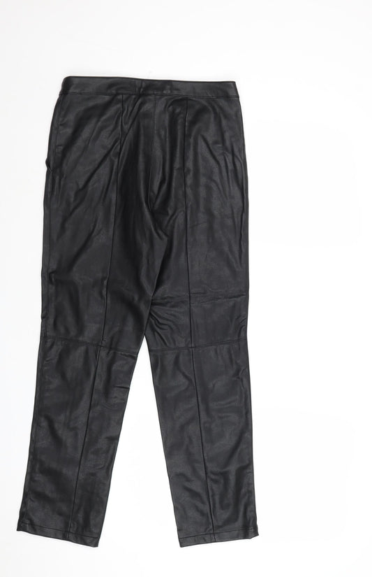 Womens UK Size 8 H&M Regular Fit Black Trousers