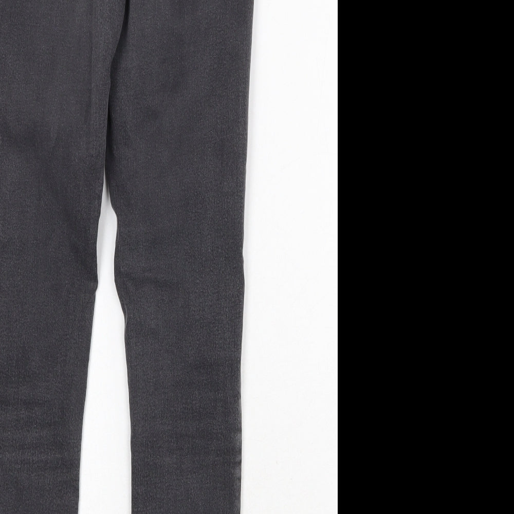 Topshop Womens Black Cotton Skinny Jeans Size 28 in Regular Zip