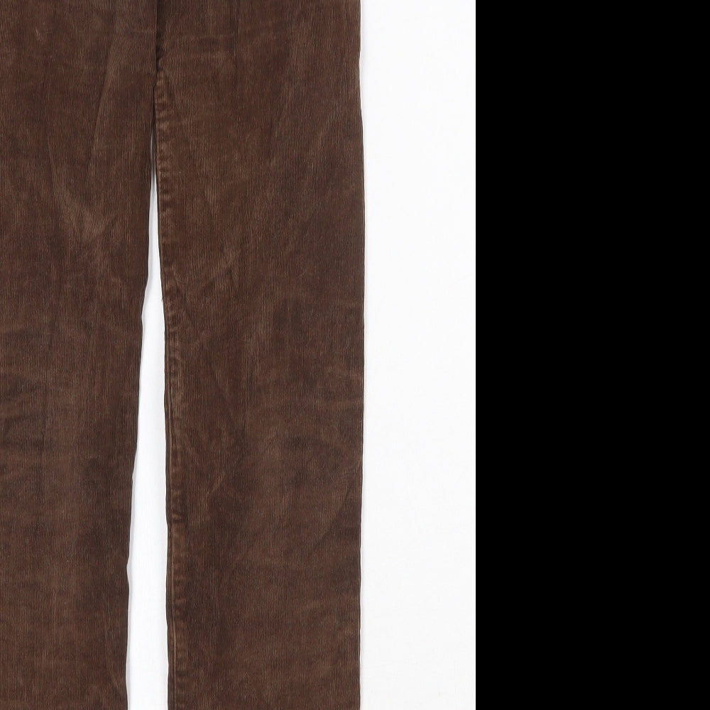 sass & bide Womens Brown Cotton Trousers Size 25 in Regular Zip