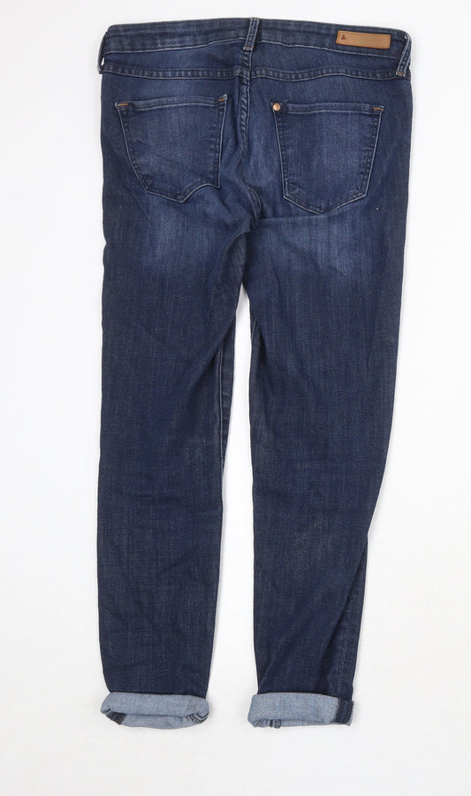 Womens UK Size 31 in H&M Regular Fit Straight Blue Jeans