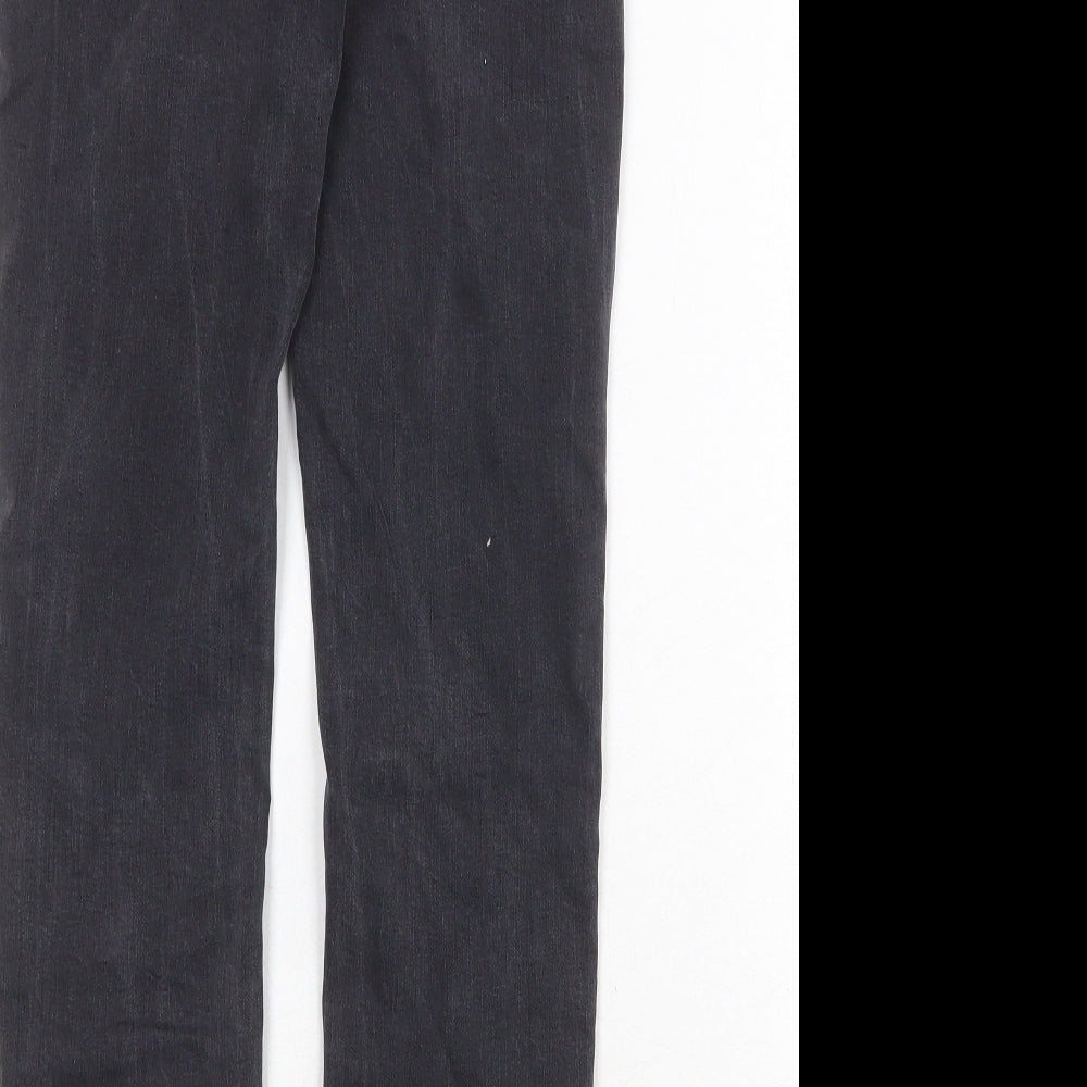 River Island Womens Black Cotton Skinny Jeans Size 26 in Regular Zip