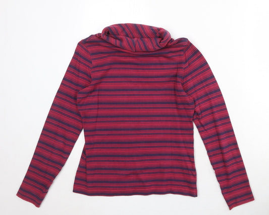 Hawkshead Womens Pink Striped Cotton Pullover Sweatshirt Size 12 Pullover