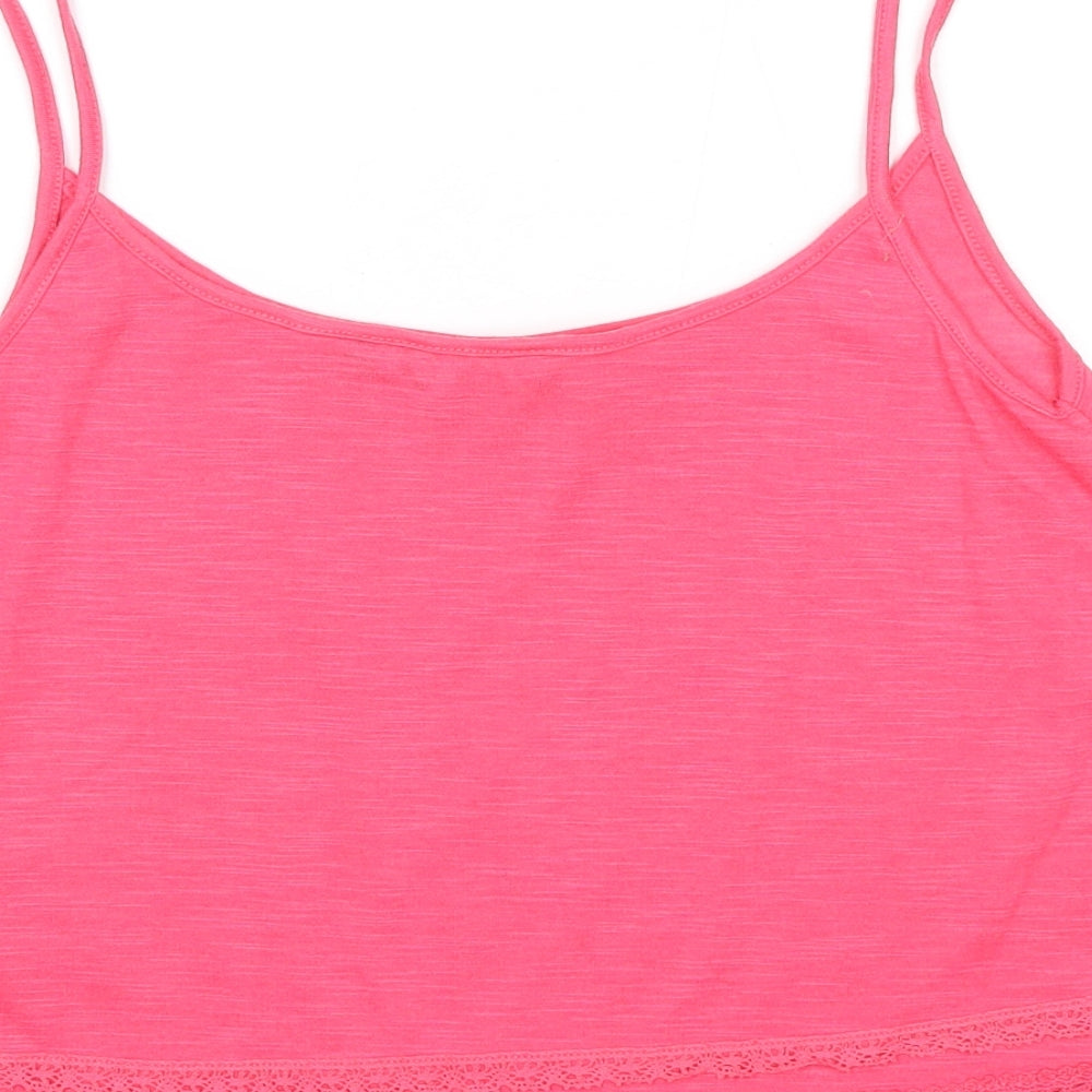 Womens UK Size 14 NEXT Pink Basic Tank