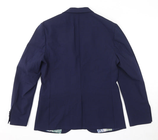 Mens UK Size 38 Marks and Spencer Regular Blue Suit Jacket