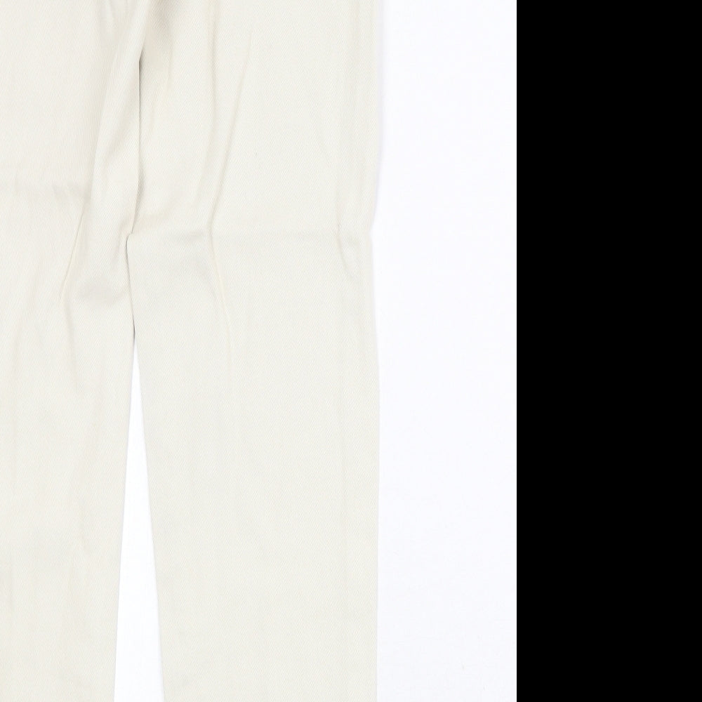 Pull&Bear Womens Beige Cotton Tapered Jeans Size 8 Regular Button