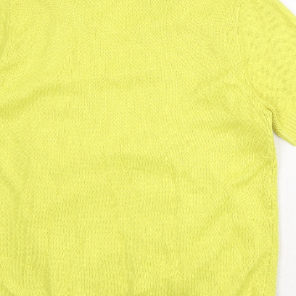 Lizzi Clarke Womens Green V-Neck Acrylic Pullover Jumper Size S