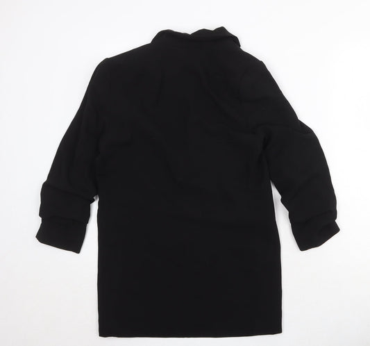 H&M Womens Black Polyester Jacket Blazer Size XS