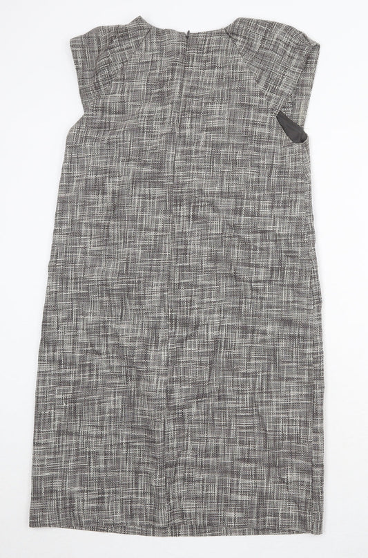 Gap Womens Brown 100% Cotton A-Line Size S Round Neck Zip