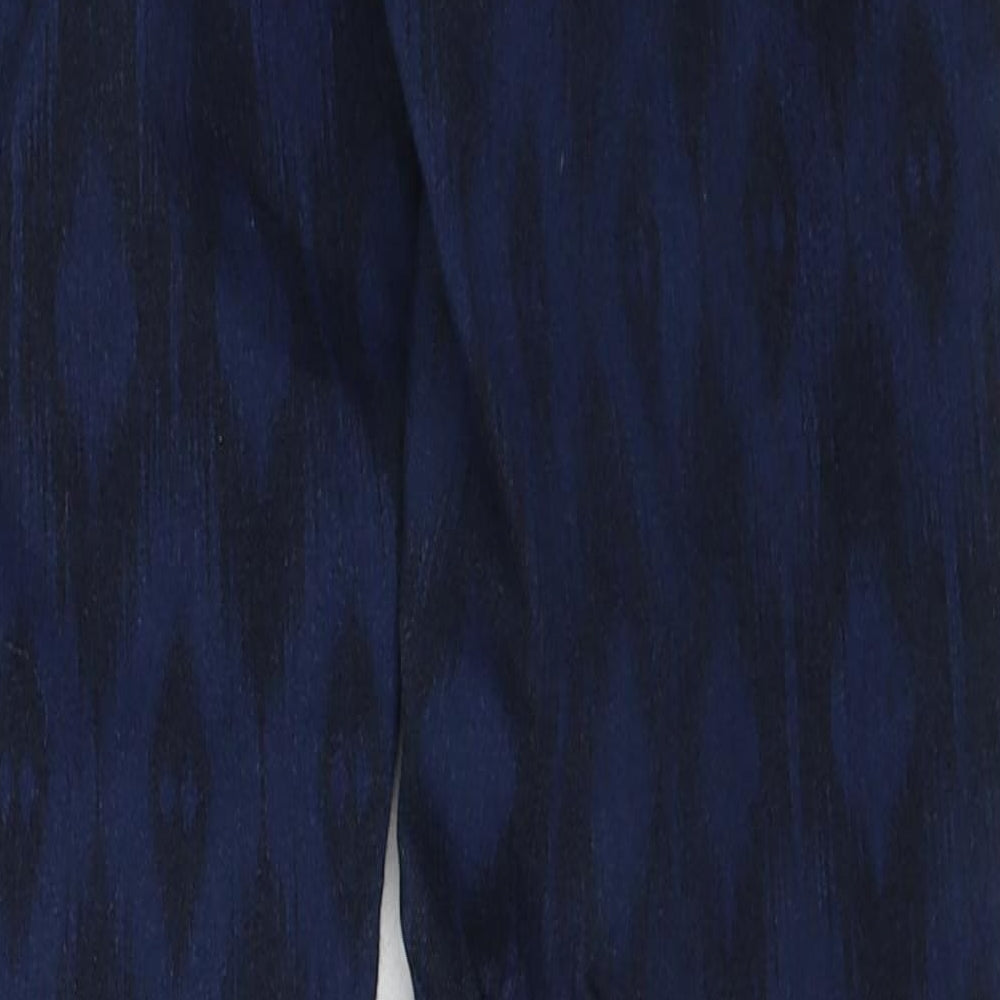 Dorothy Perkins Womens Blue Geometric Cotton Jegging Jeans Size 6 Regular