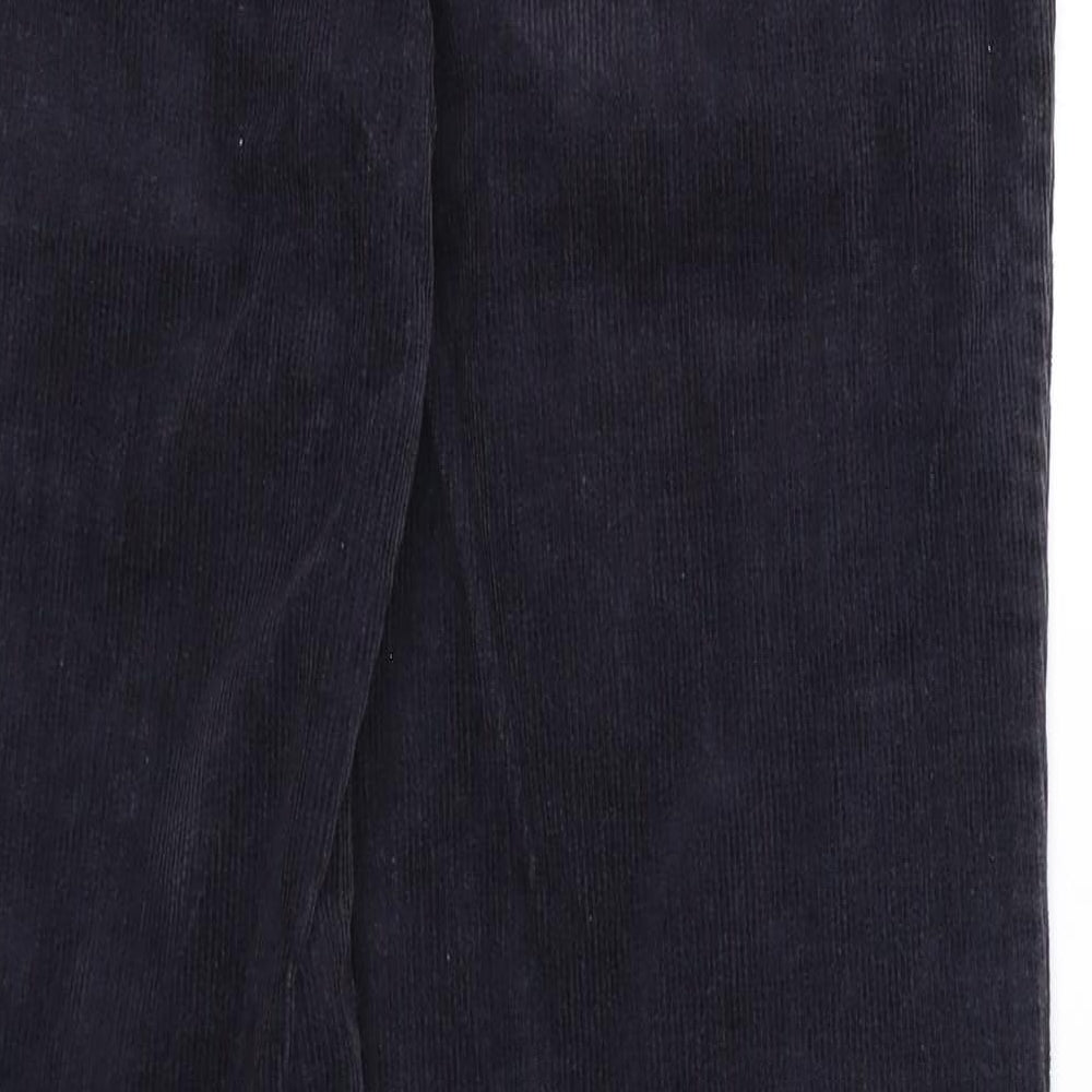 St Michael Mens Blue Cotton Trousers Size 29 in L31 in Regular Zip