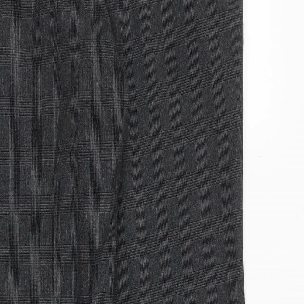 Marks and Spencer Mens Grey Polyester Dress Pants Trousers Size 30 in L31 in Regular Zip