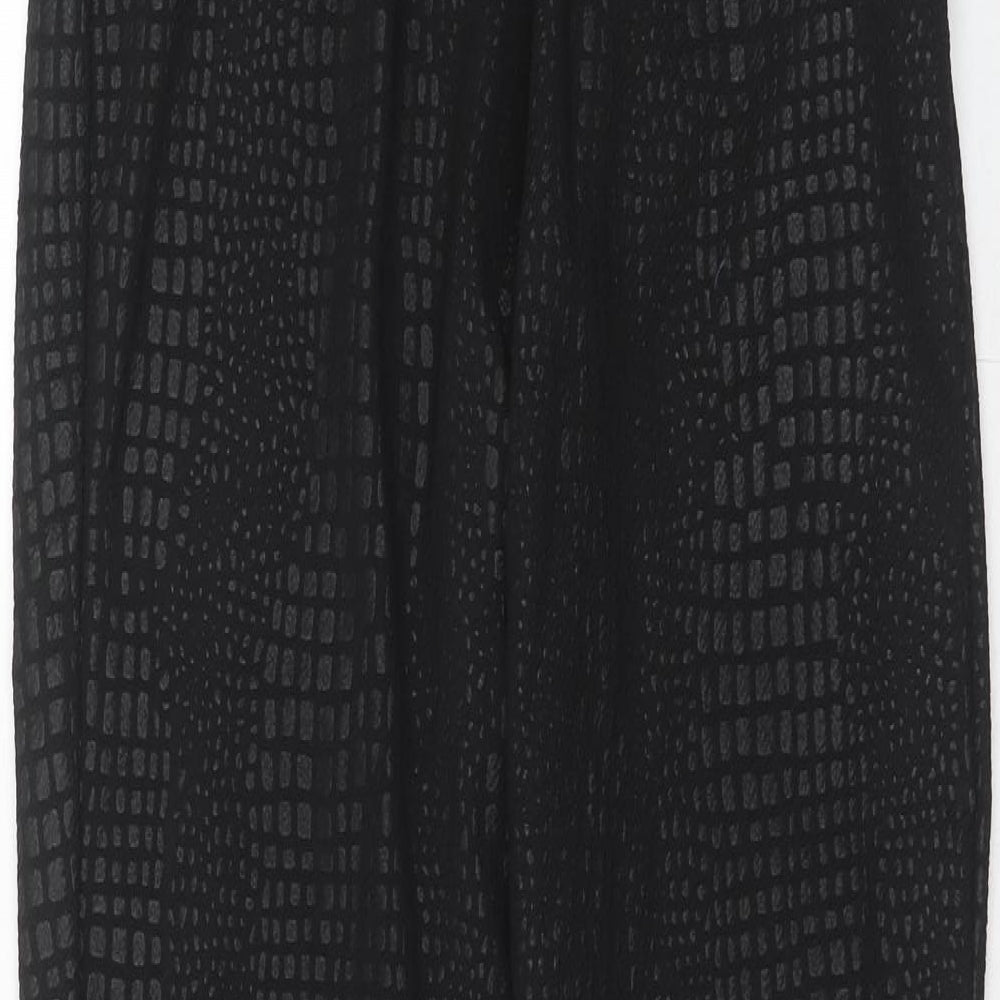 Womens UK Size 8 PRETTYLITTLETHING Regular Fit Black Trousers