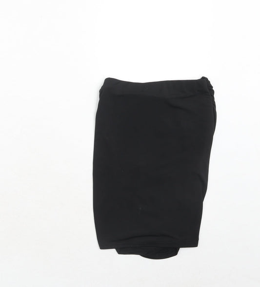 PRETTYLITTLETHING Womens Black Polyester A-Line Skirt Size 6