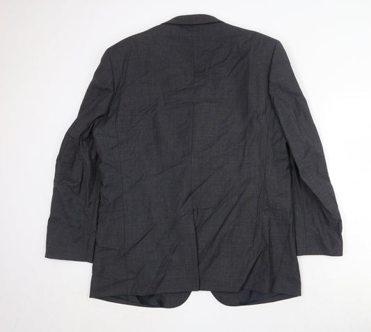 Mens UK Size 44 Brook Taverner Regular Grey Suit Jacket