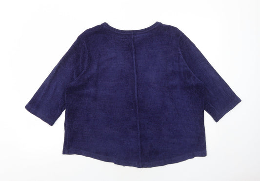 Womens UK Size M Zara Blue Pullover Jumper