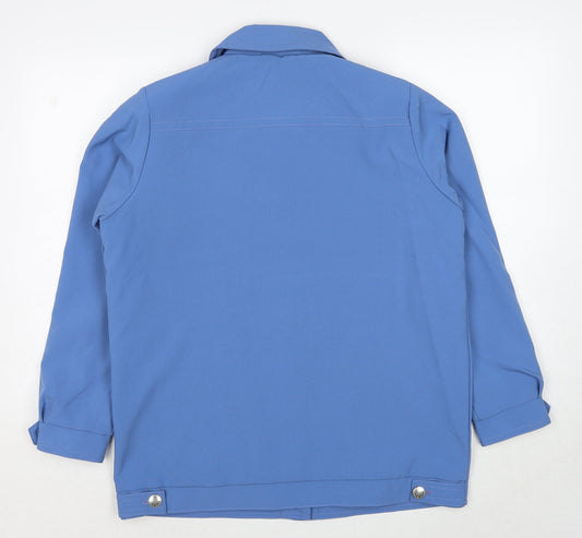 Amber Womens Blue Jacket Size 12 Zip