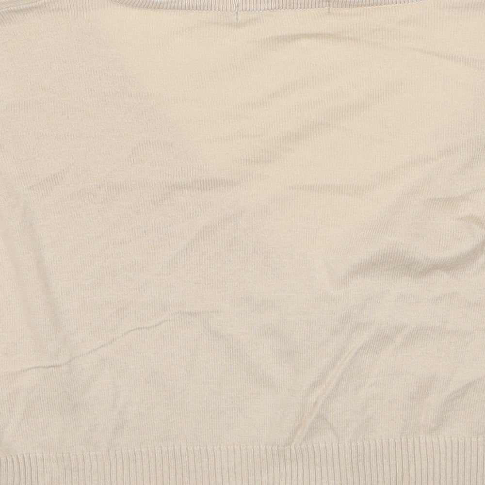 Womens UK Size 12 Marks and Spencer Beige Cardigan Jumper